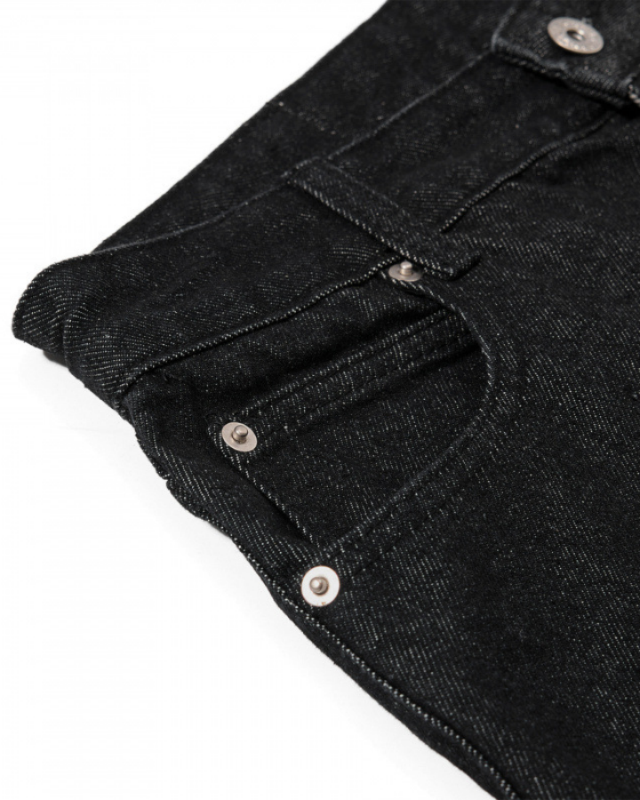 Button Detail Denim Wide  Loose Shorts