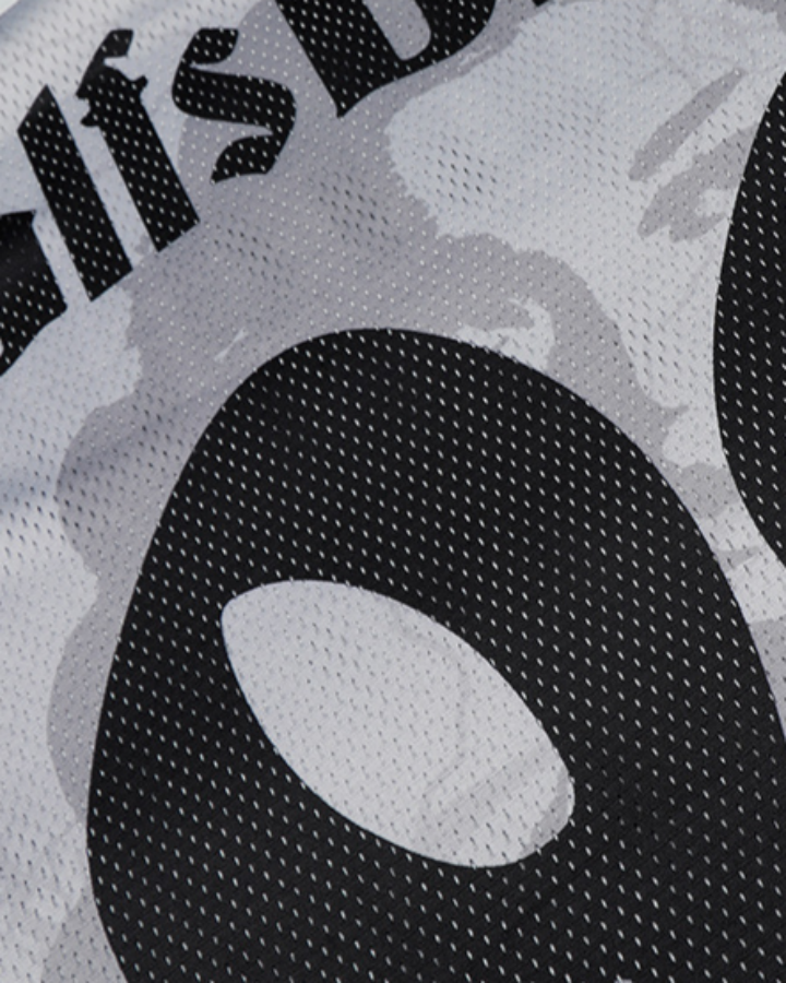 Vintage Mesh Portrait Graphic V-Neck Jersey Tee