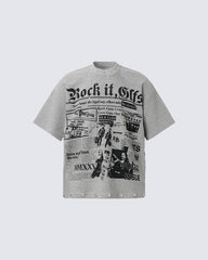 Vintage Studded Graphic T-Shirt New
