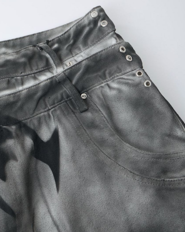 Vintage American Wash Spiked Denim Shorts