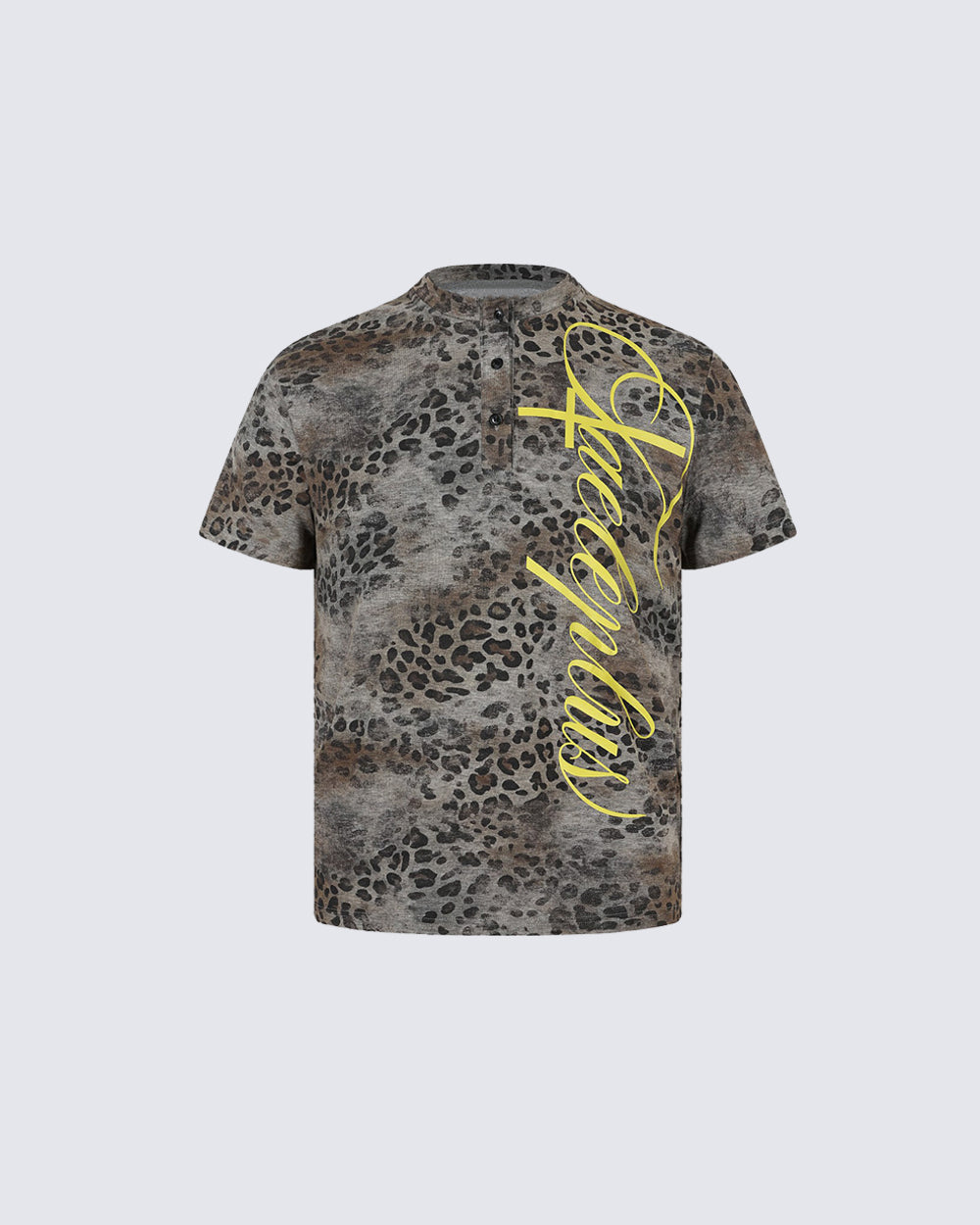American High Street Style Leopard Print Fashion T-Shirt