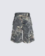 New Camo Utility Wide-Leg Shorts