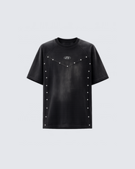 Vintage Rivet Panel Washed T-Shirt