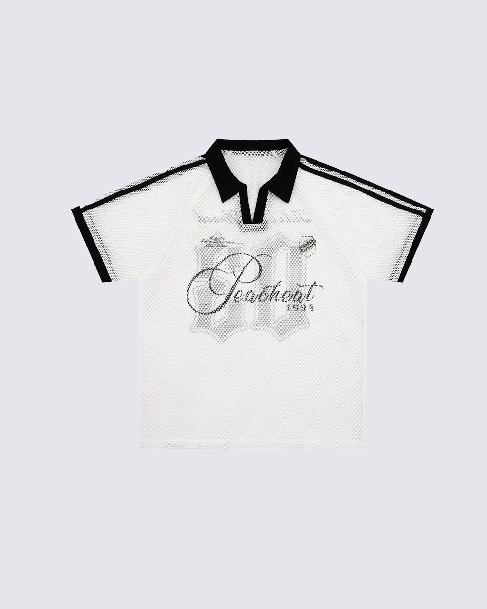 Vintage Mesh Number Graphic Polo Jersey Tee