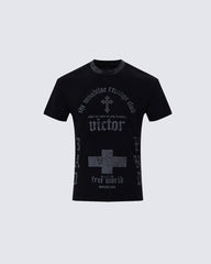 Vintage Fashion Niche Design Distressed T-Shirt